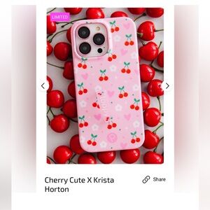 EUC Loopy Case iPhone 14 Cherry Cute X Krista Horton Limited Edition